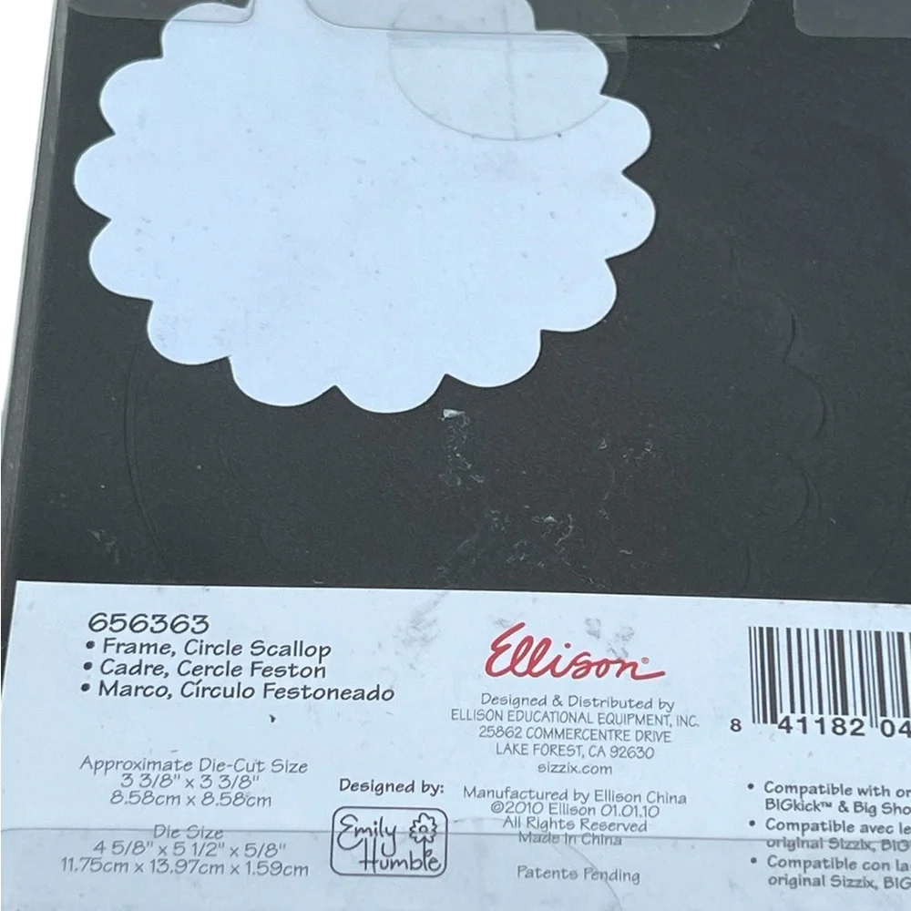 Sizzix Originals Die 656363 Large Circle Scallop New‎ in Package - Picture 2 of 4